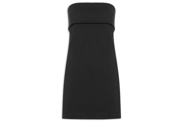 Vestido Curto Malha Alfaiataria - Preto