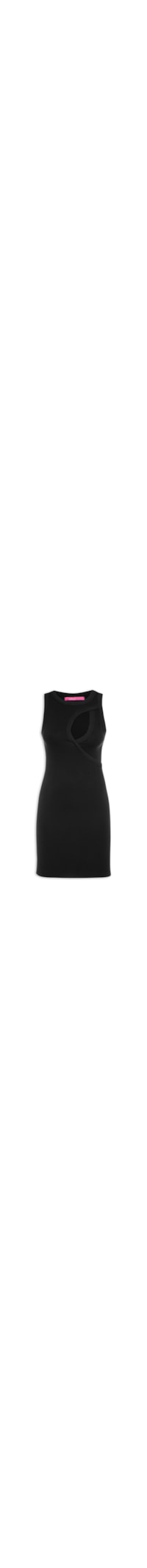 Vestido Curto Malha - Preto