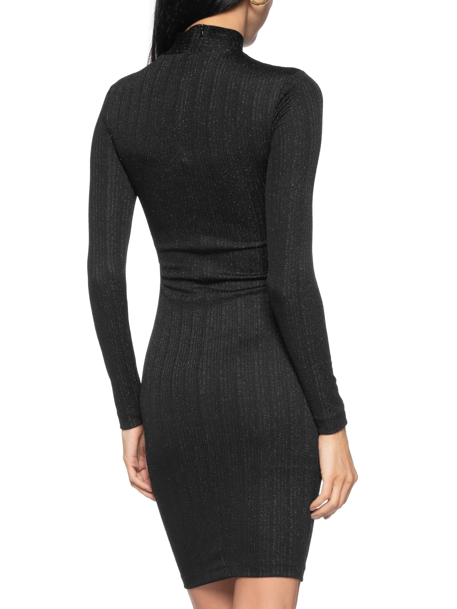Vestido Curto Manga Comprida Preto My Place