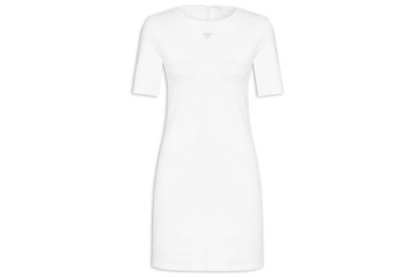 Vestido Curto Manga Curta - Branco