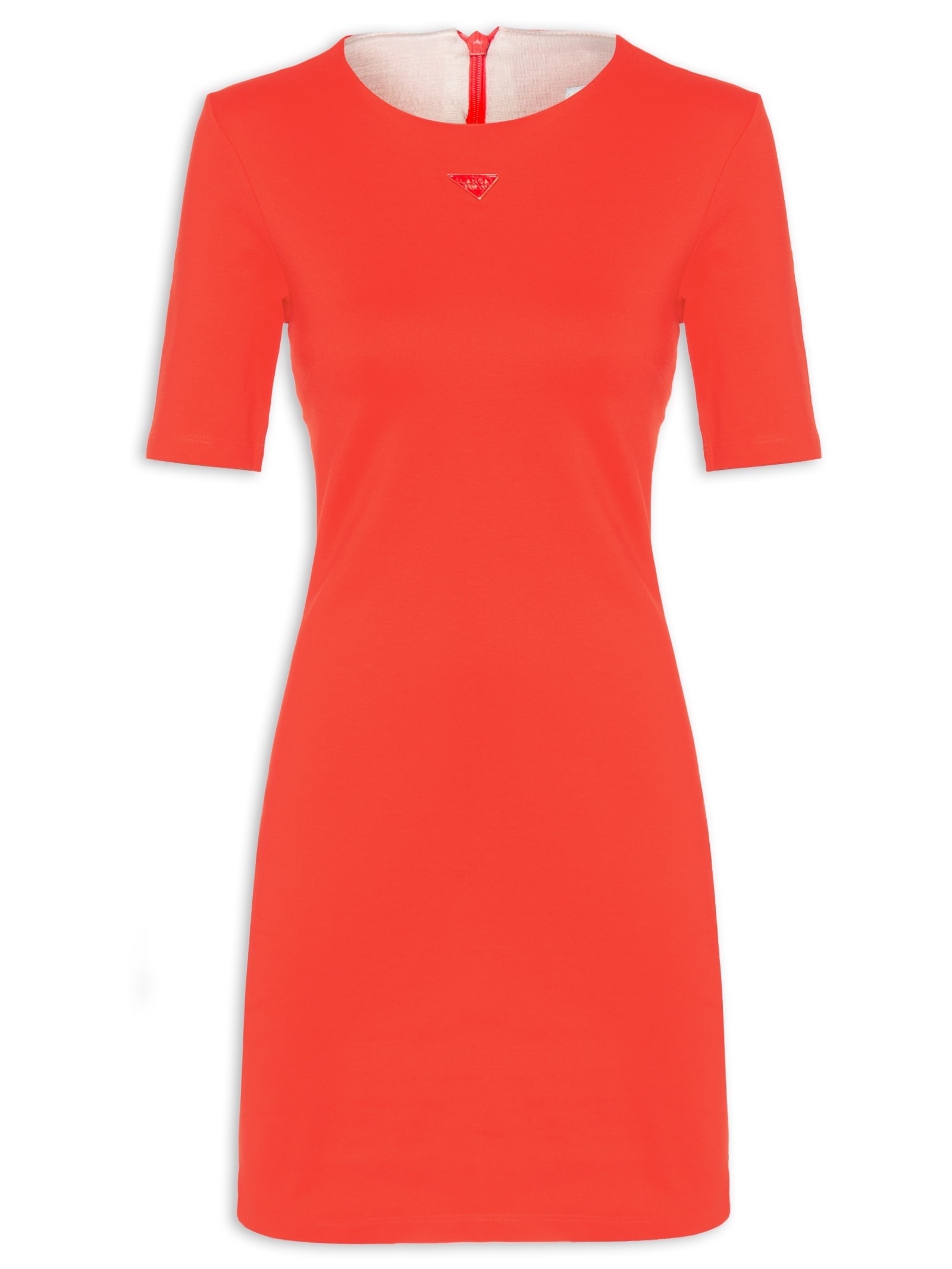 Vestido Curto Manga Curta Vermelho Lança Perfume