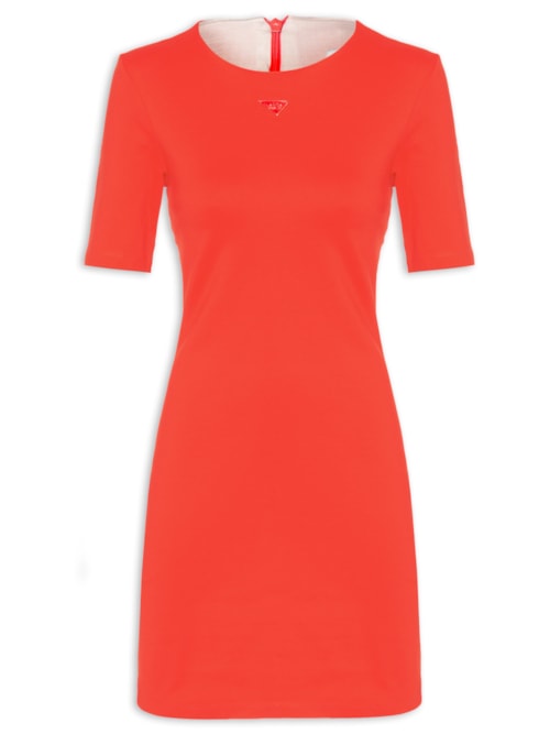 Vestido Curto Manga Curta – Vermelho
