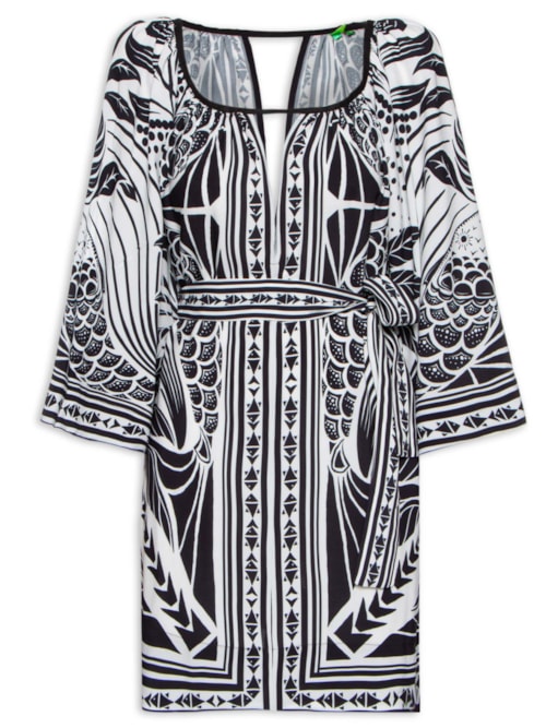 Vestido Curto Manga Foz – Preto