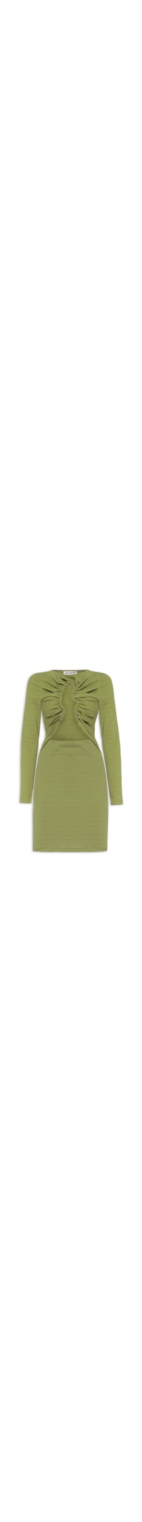 Vestido Curto Manga Longa - Verde