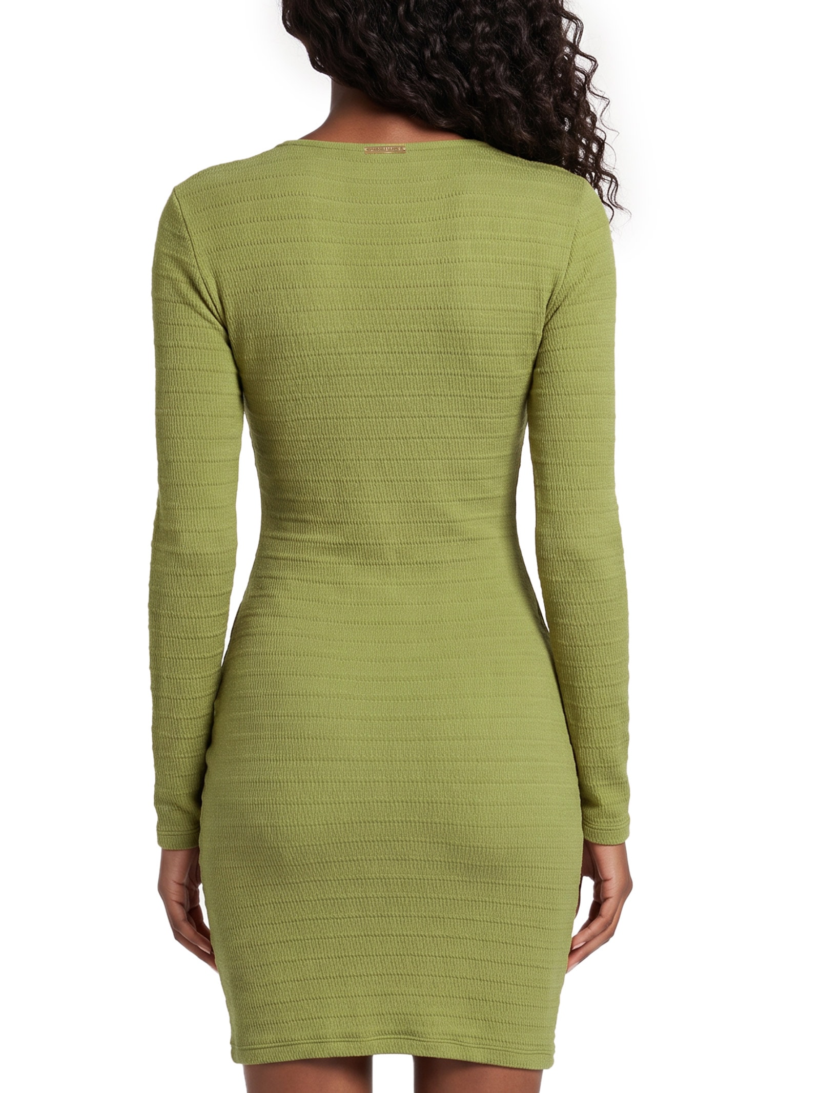 Vestido Curto Manga Longa Verde Lança Perfume