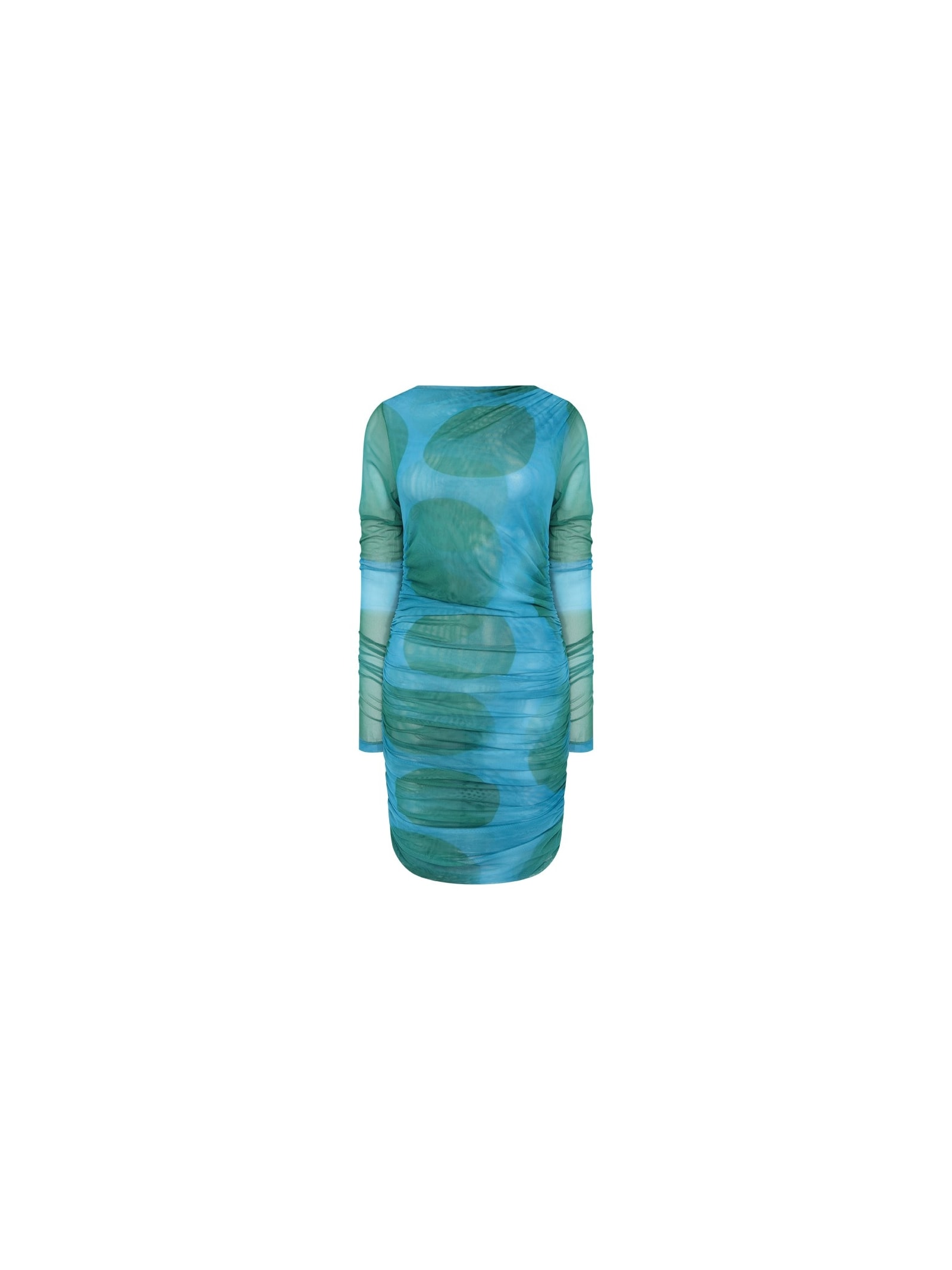 Vestido Curto Mareh Caravela Verde e Azul Shop Ginger