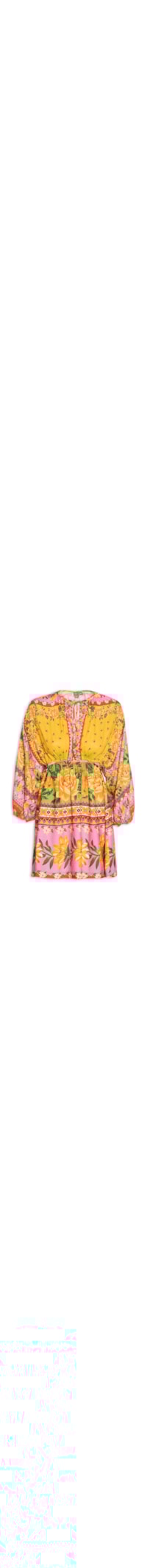 Vestido Curto Marias Flori - Amarelo