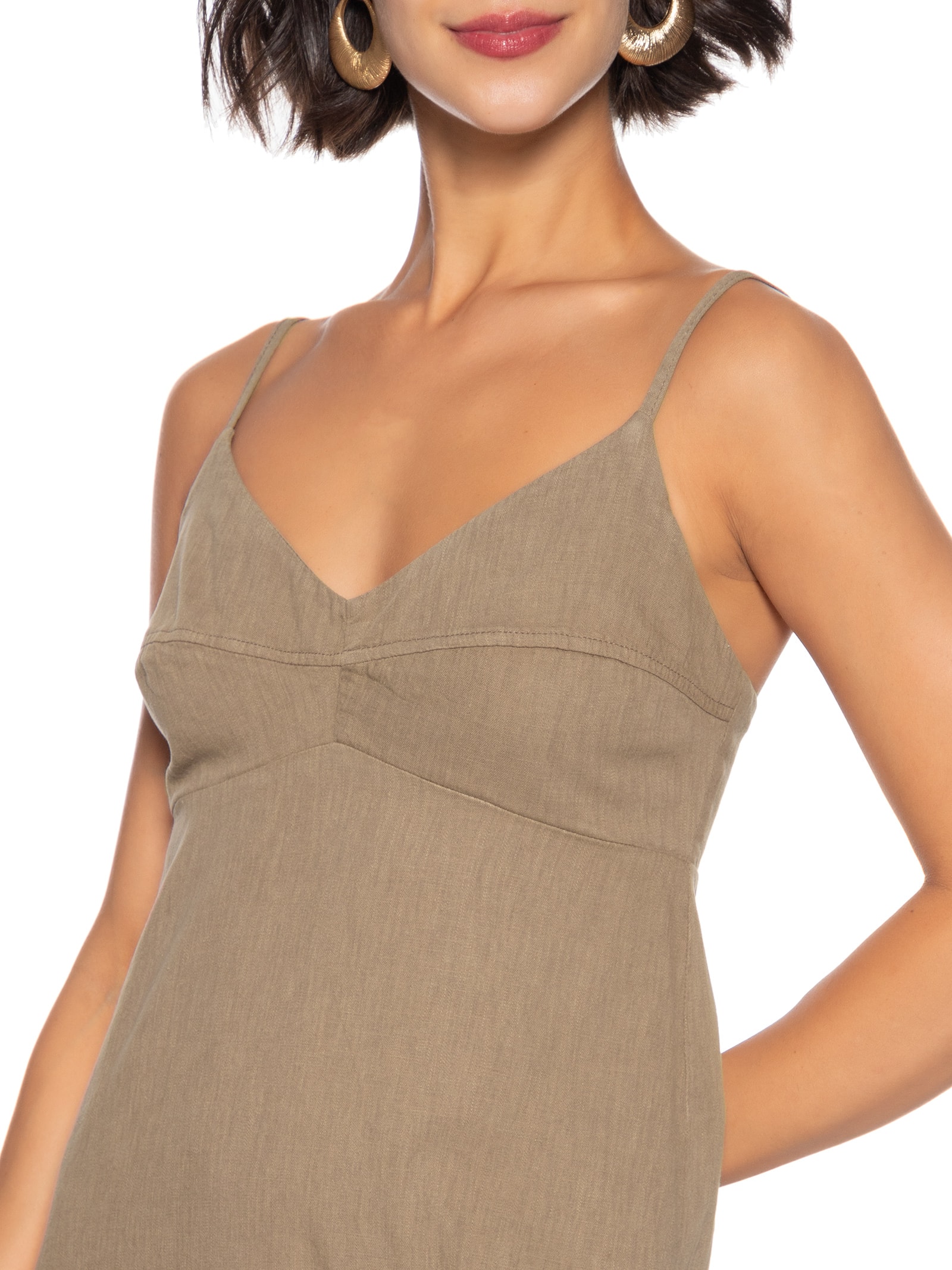 Vestido Curto Marrom Hering