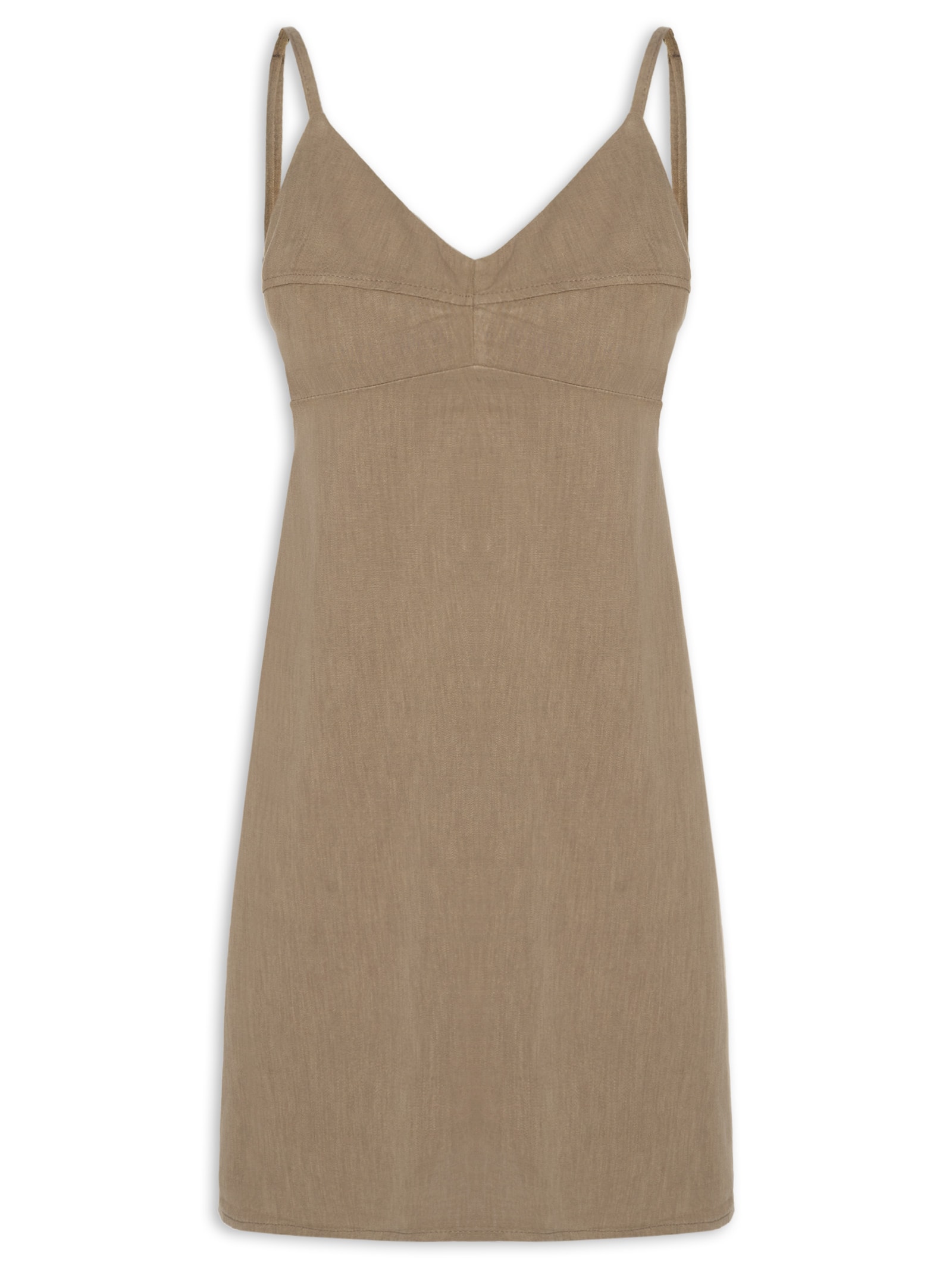 Vestido Curto Marrom Hering
