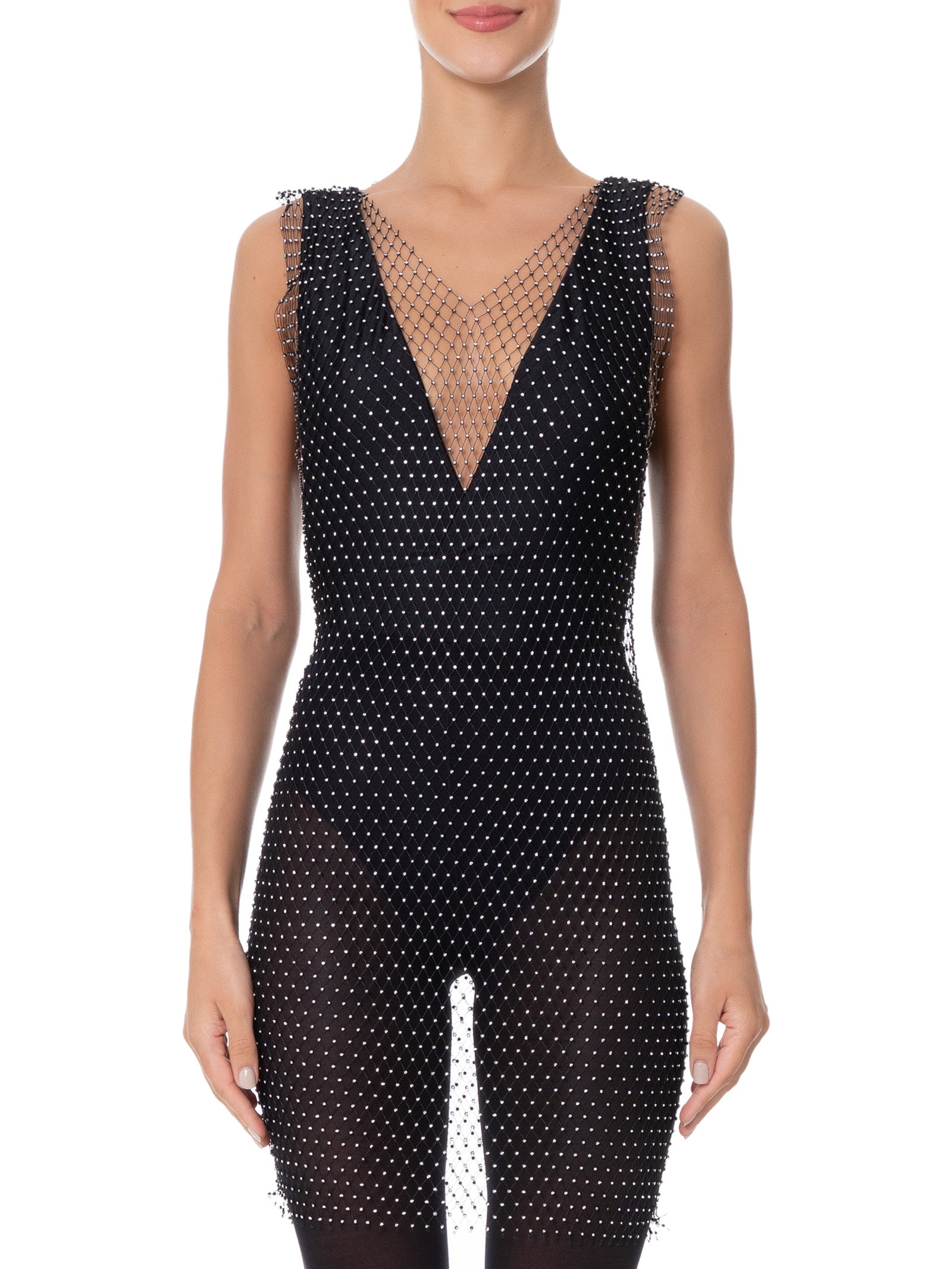 Vestido Curto Metálico Preto Market 33