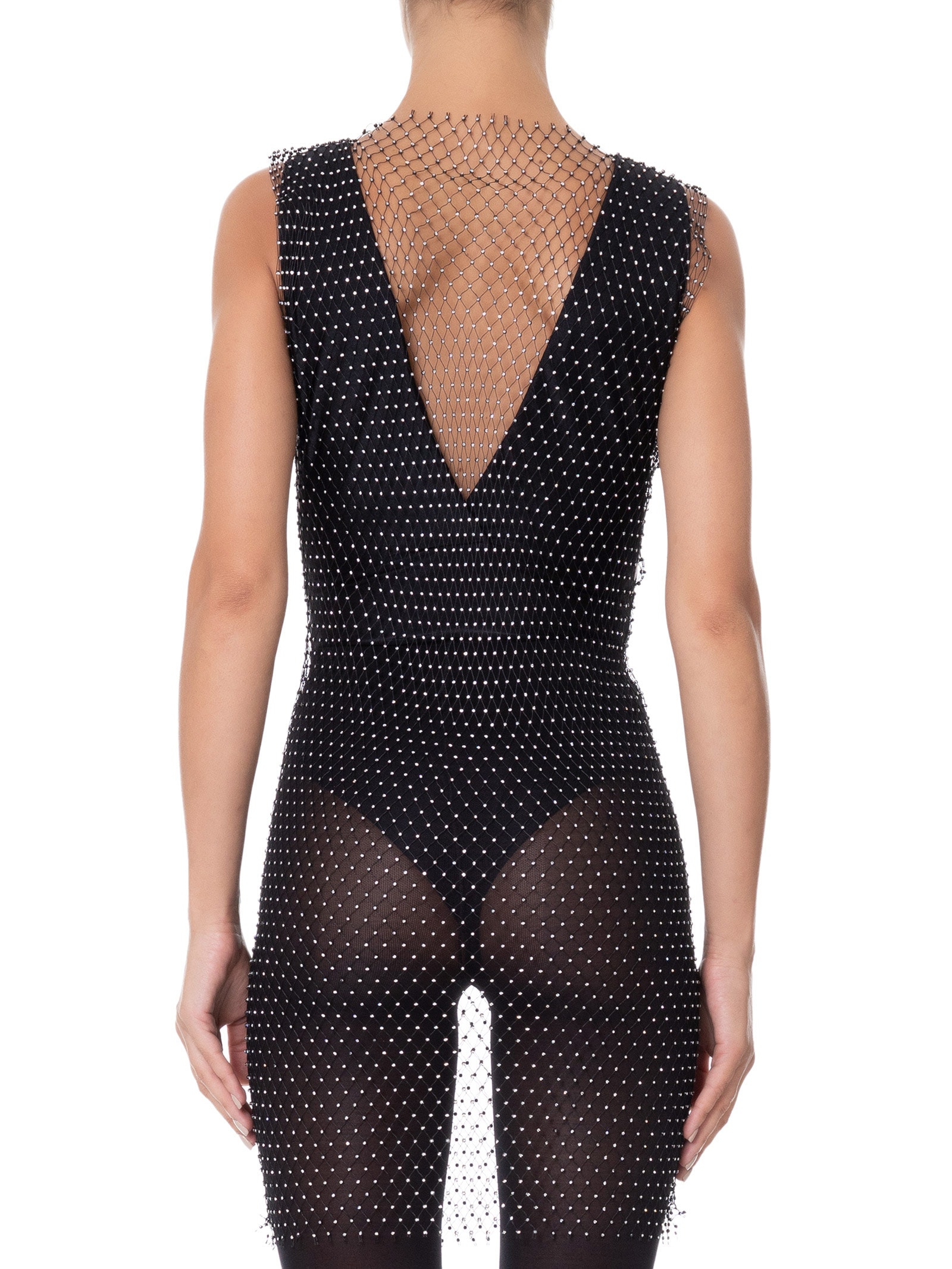 Vestido Curto Metálico Preto Market 33