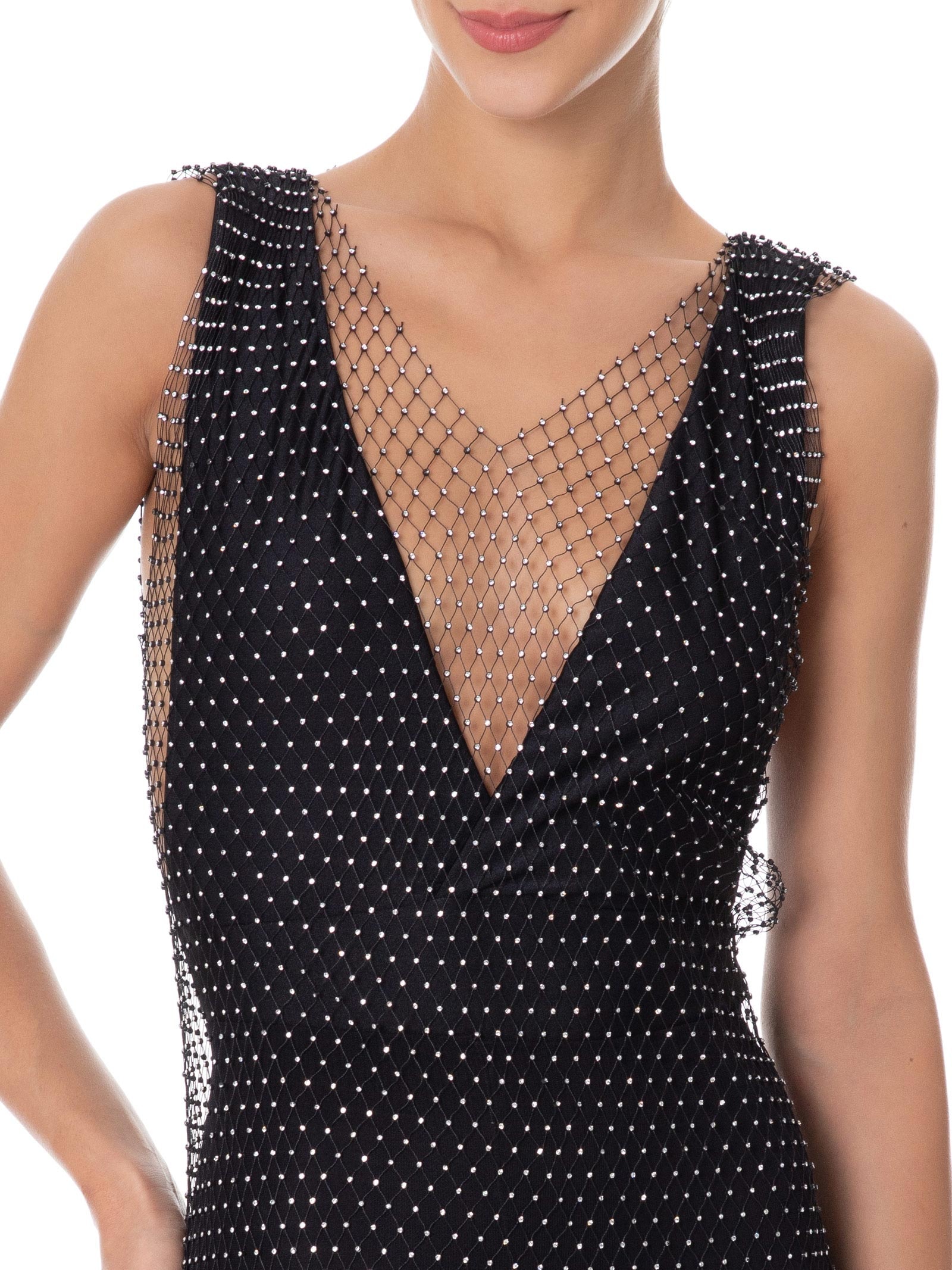 Vestido Curto Metálico Preto Market 33