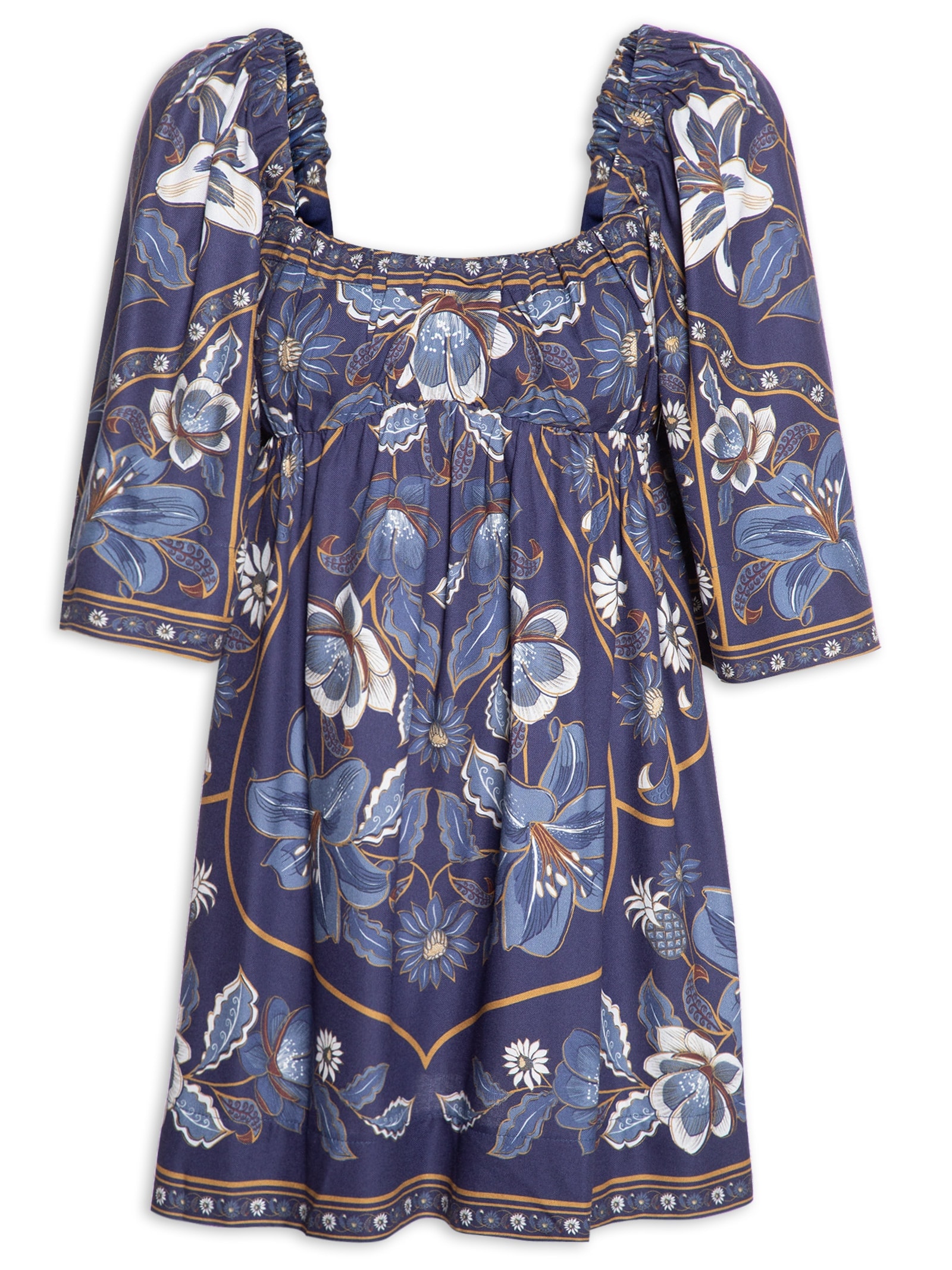 Vestido Curto Mg Marcelle Azul Farm