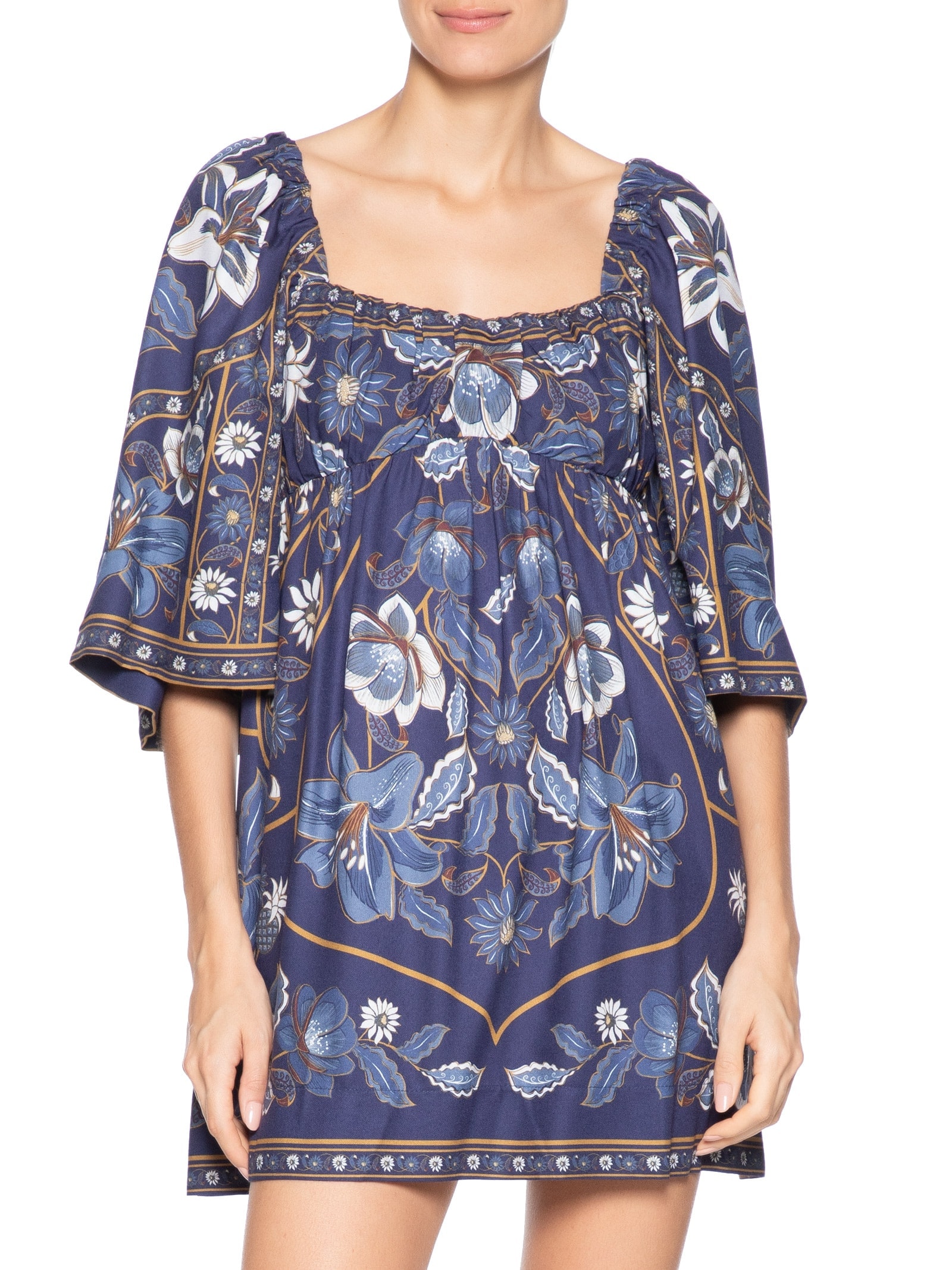 Vestido Curto Mg Marcelle Azul Farm