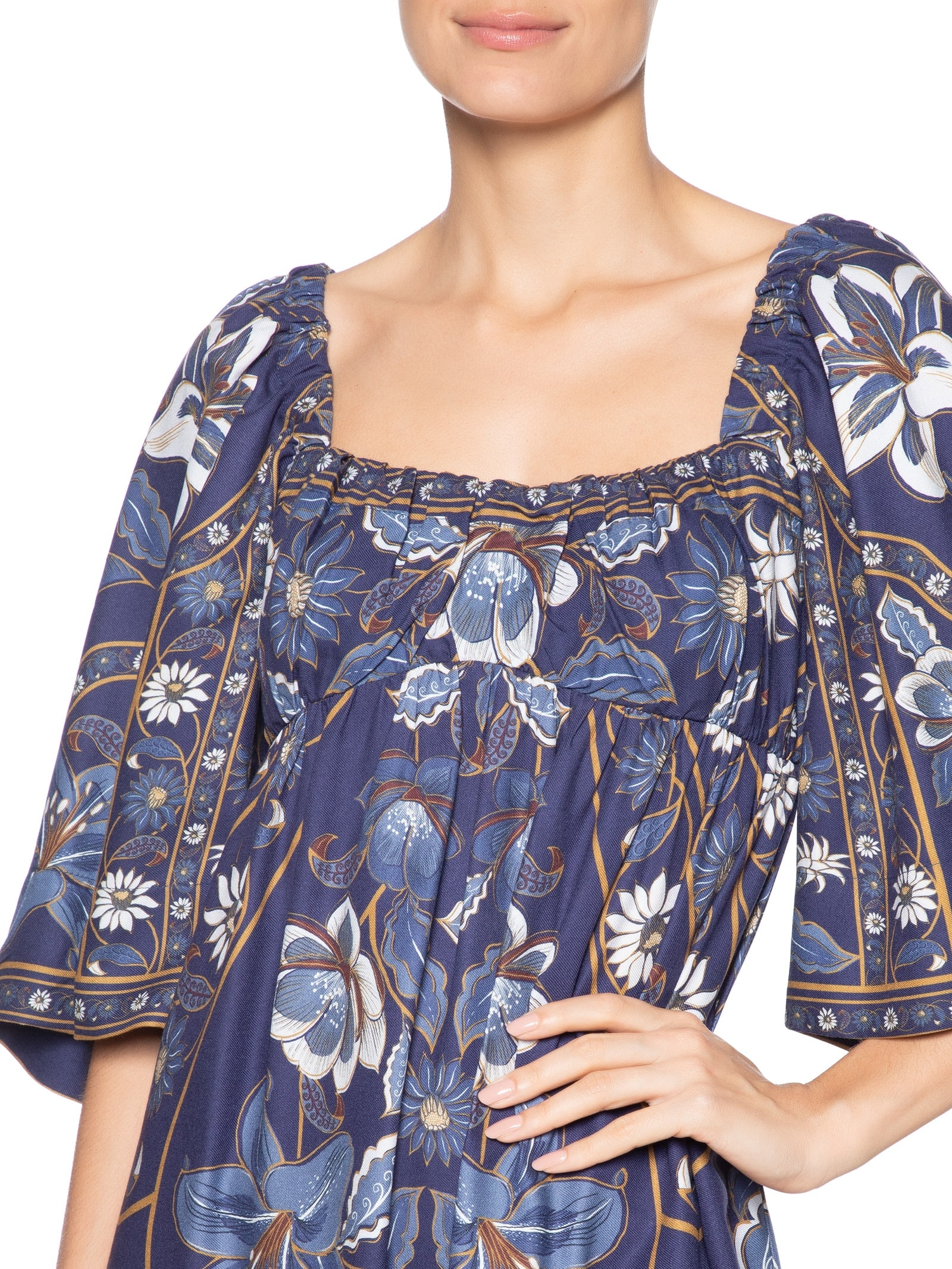Vestido Curto Mg Marcelle Azul Farm