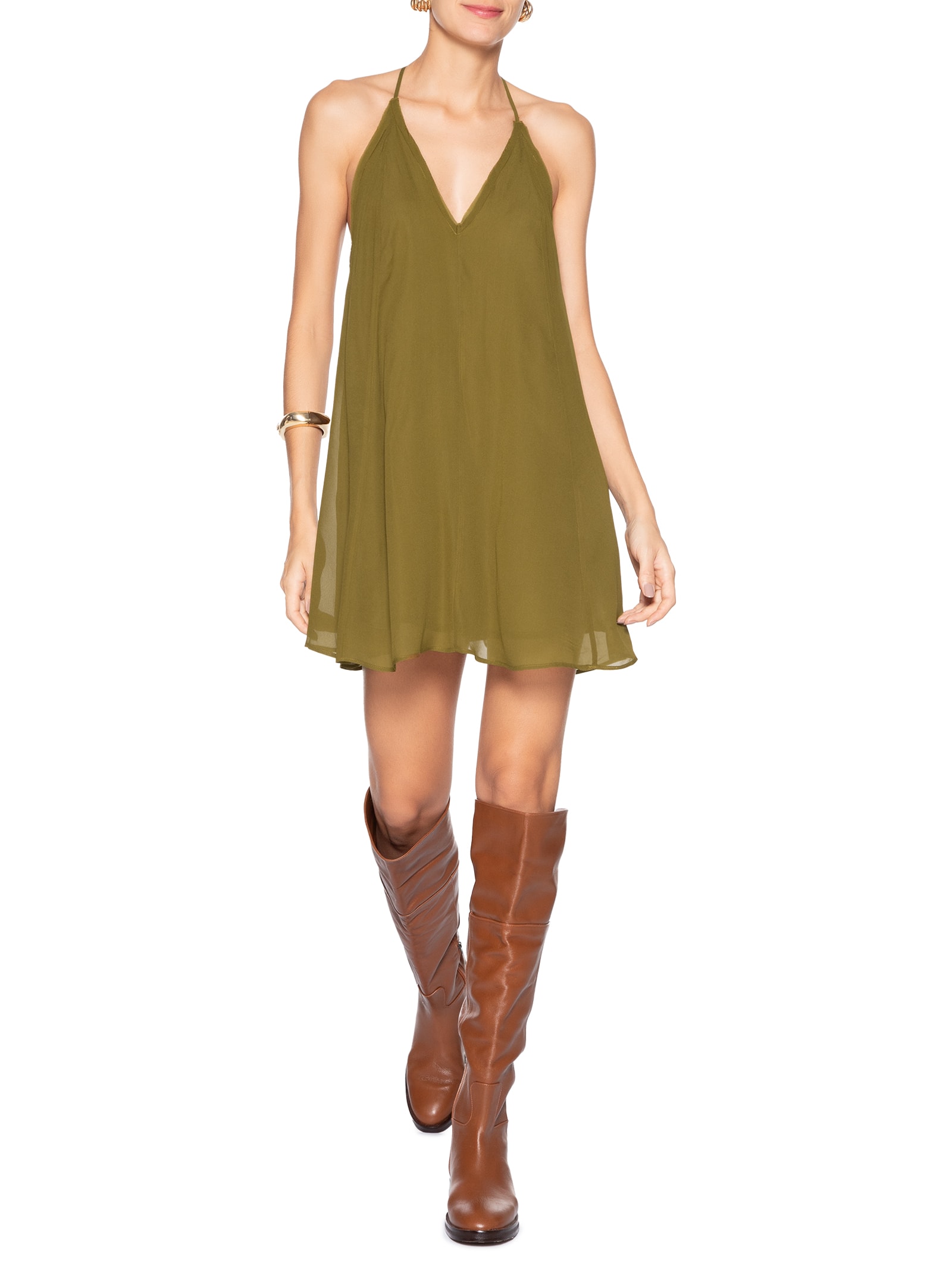 Vestido Curto Nadador Verde Animale Jeans