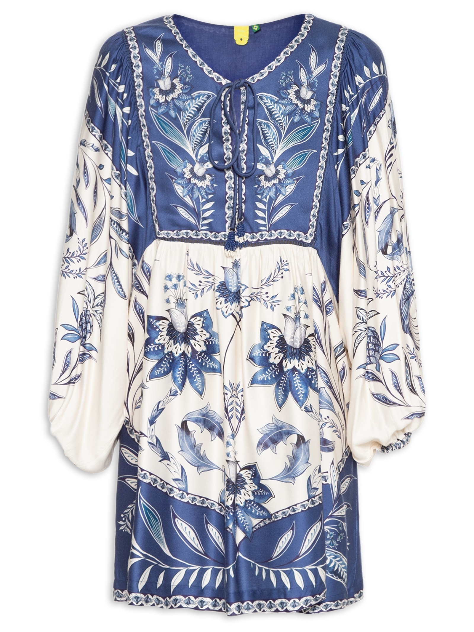 Vestido Curto Nina Azul Farm