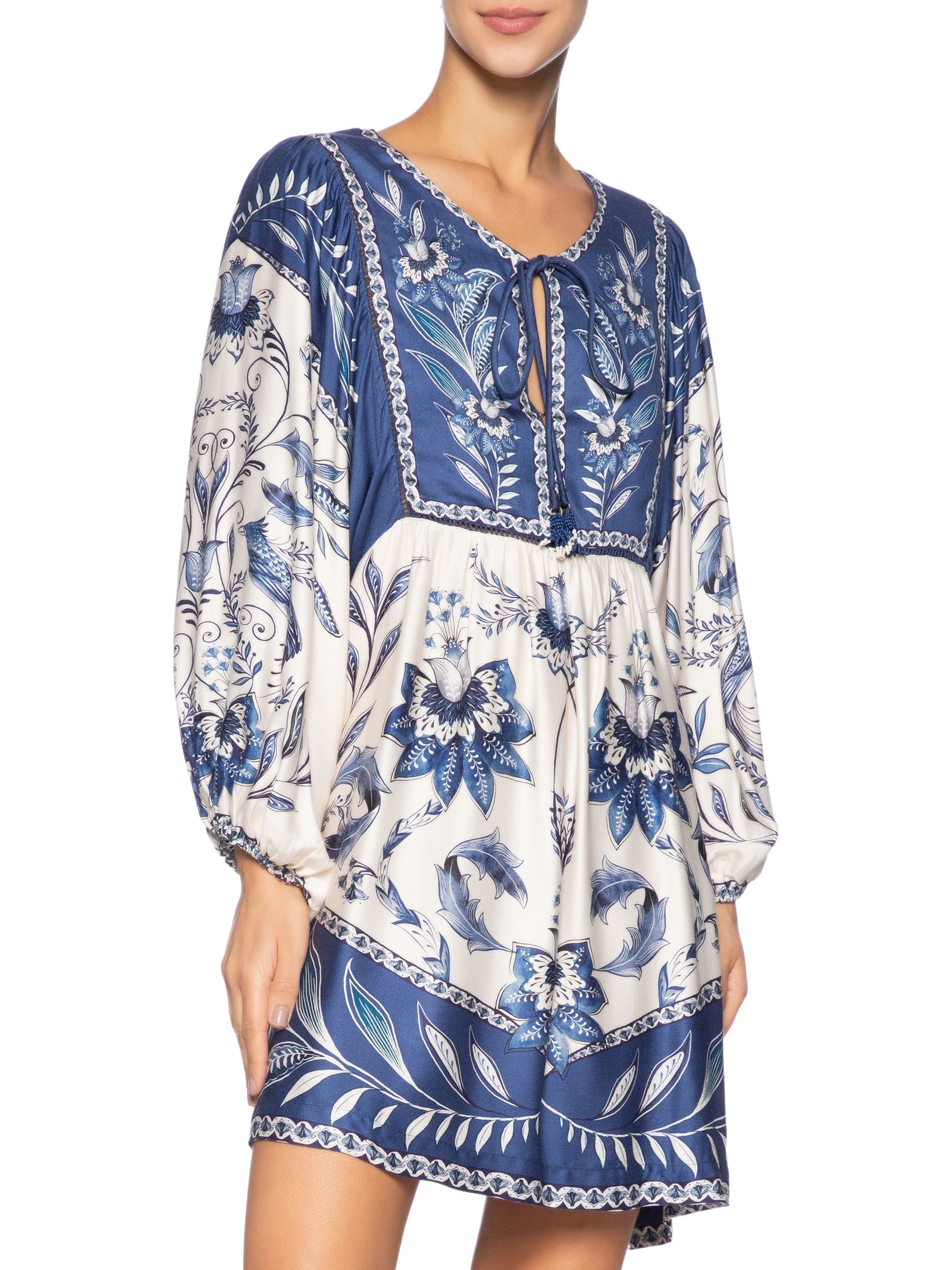 Vestido Curto Nina Azul Farm