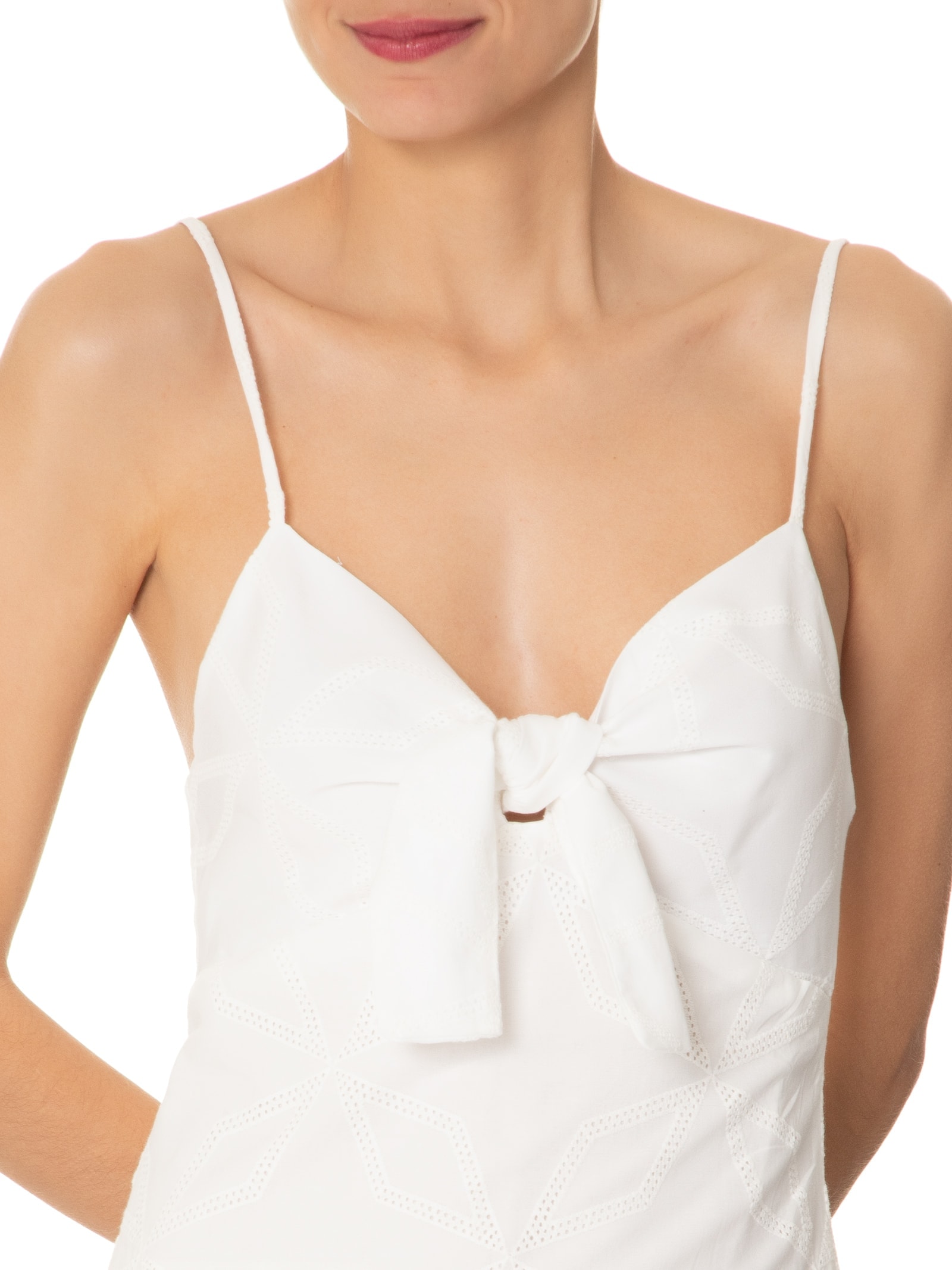 Vestido Curto Nó Busto Branco Dress To