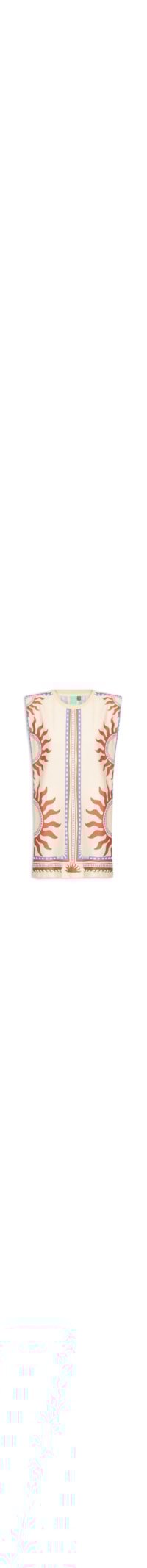 Vestido Curto Ombreira Lenço Solar - Bege