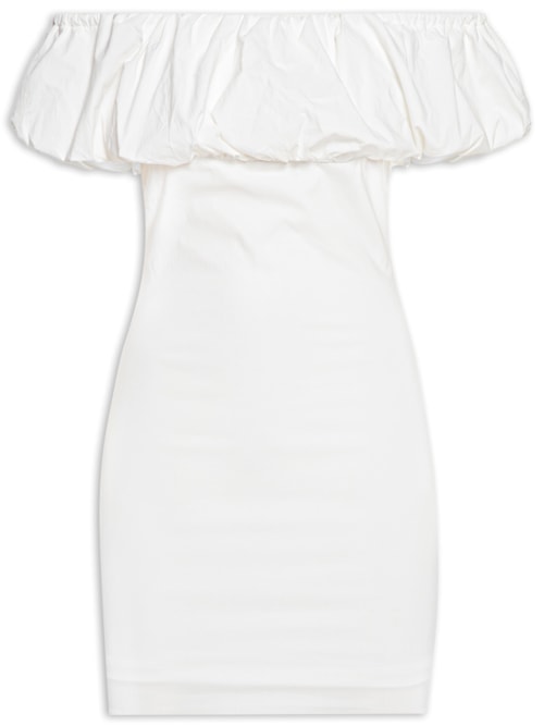 Vestido Curto Ombro A Ombro – Off White