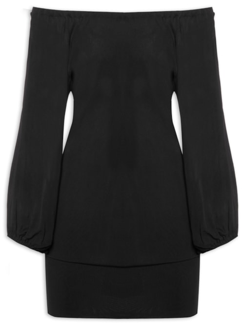 Vestido Curto Ombro A Ombro – Preto
