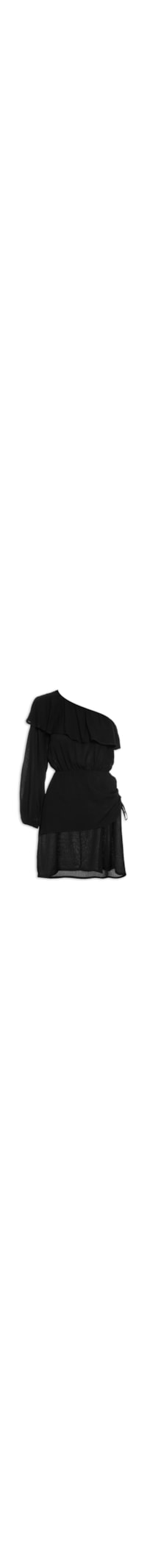 Vestido Curto Ombro Só - Preto