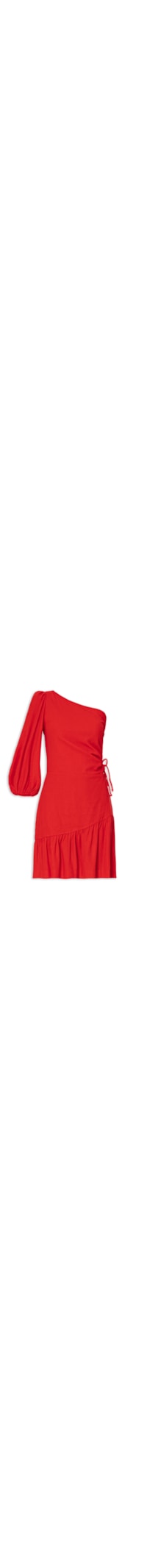 Vestido Curto Ombro Só - Vermelho