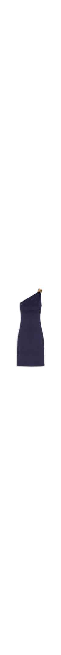 Vestido Curto Ombro Único - Azul