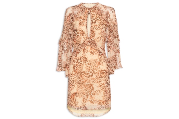 Vestido Curto Onça Parda Clash - Animal Print