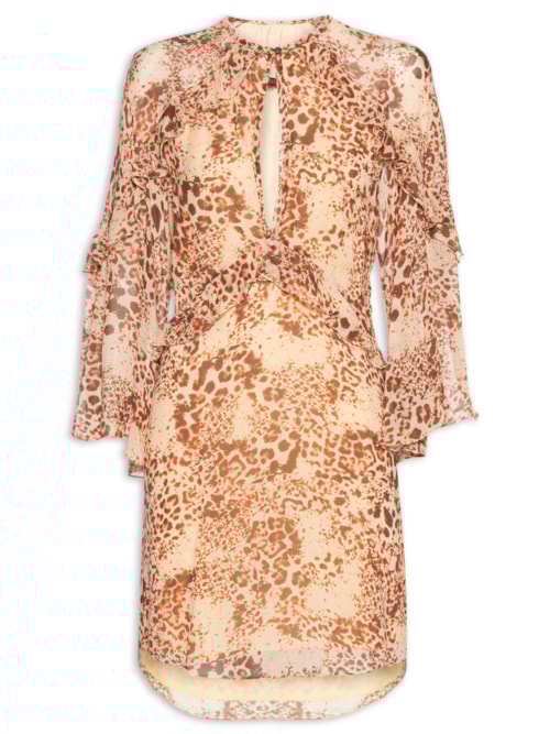 Vestido Curto Onça Parda Clash – Animal Print