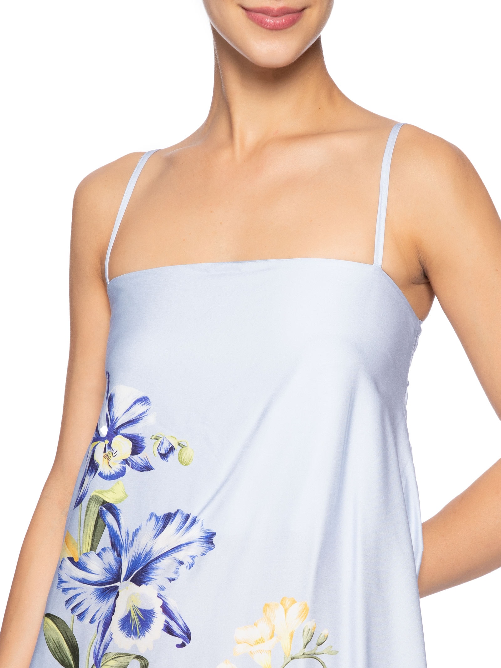 Vestido Curto Orquidário Azul Farm