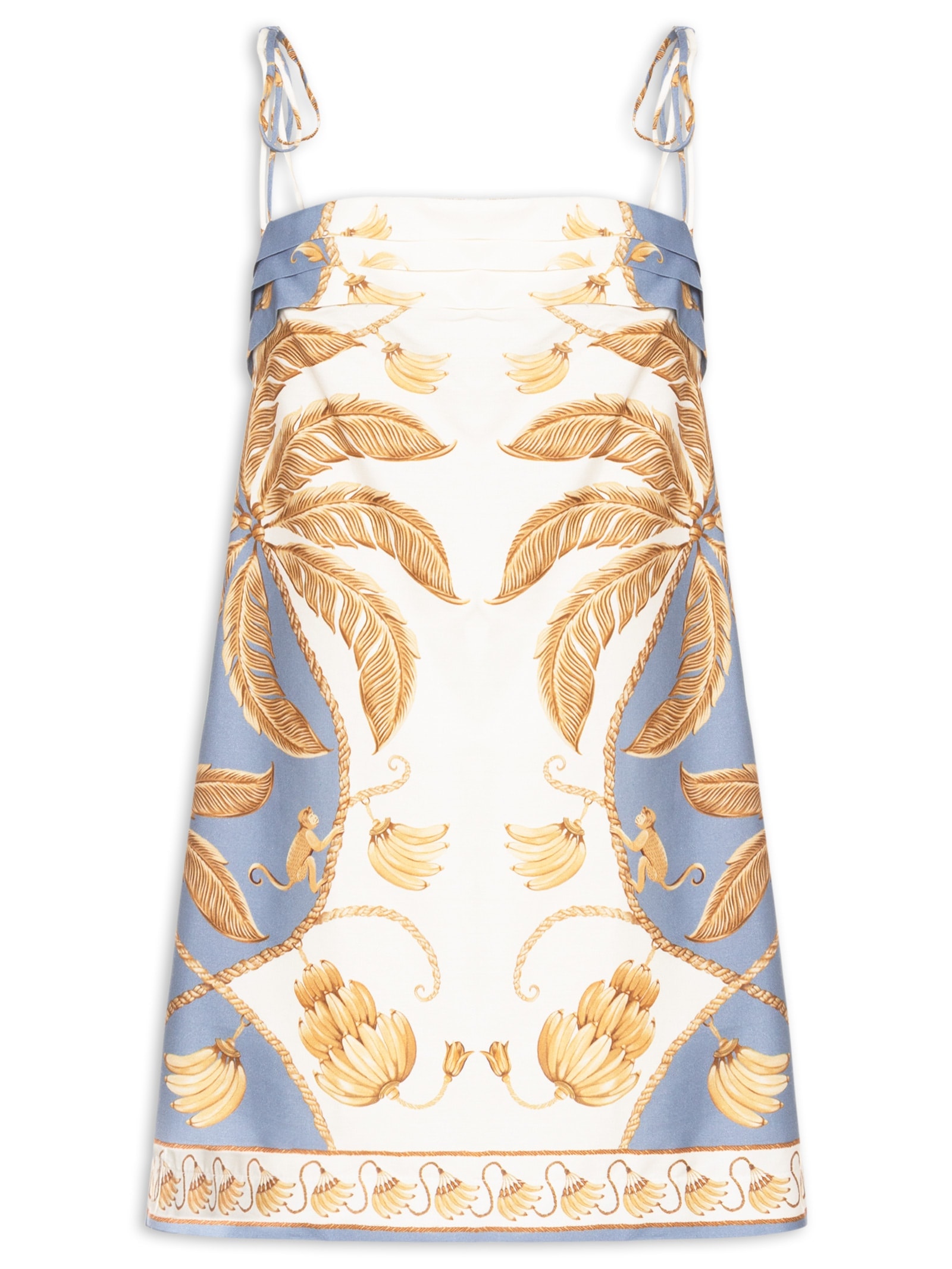 Vestido Curto Ourinho Tropical Branco Farm