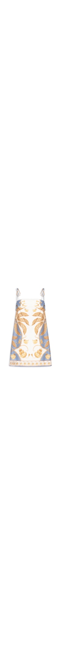 Vestido Curto Ourinho Tropical - Branco