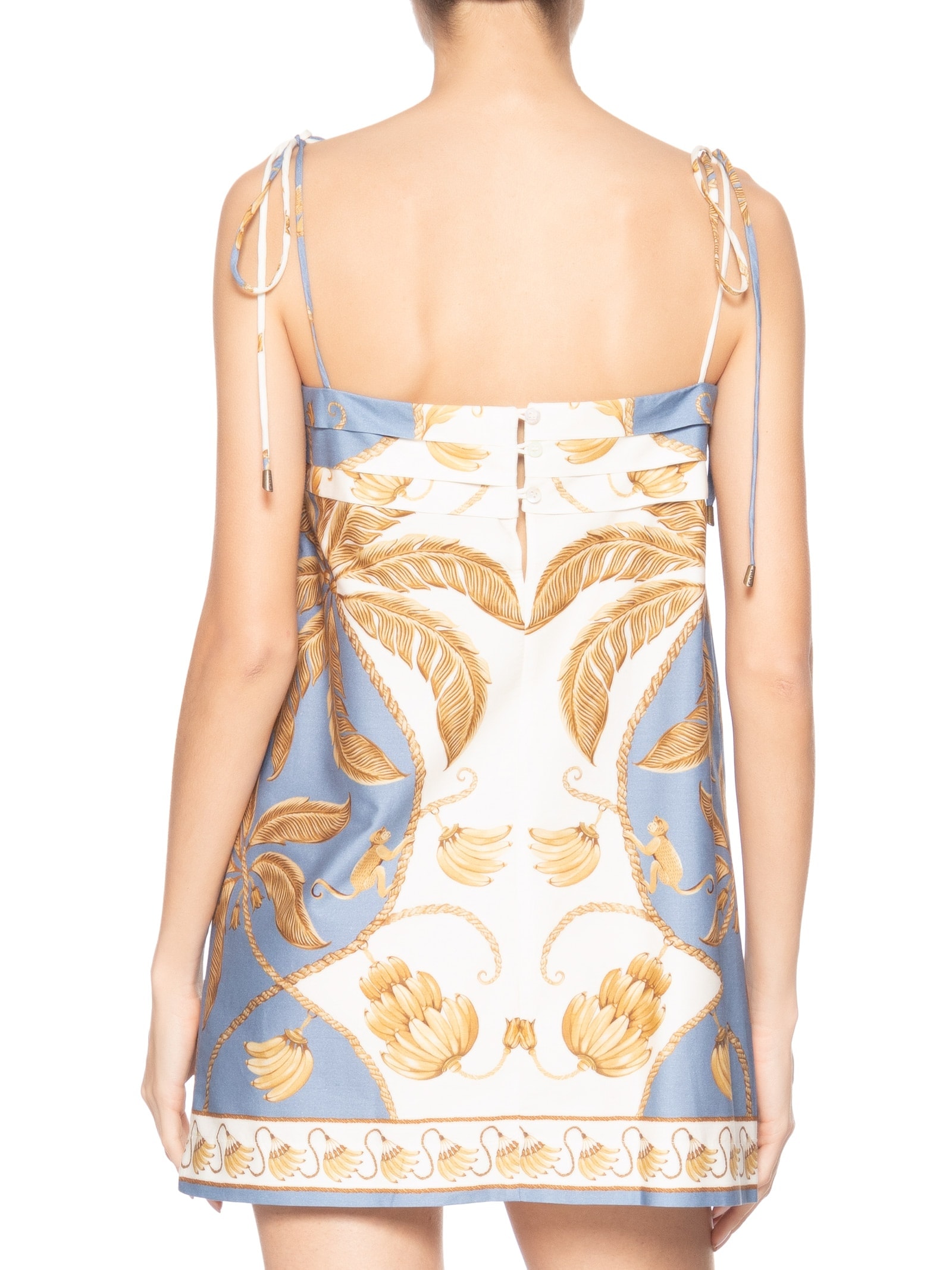 Vestido Curto Ourinho Tropical Branco Farm