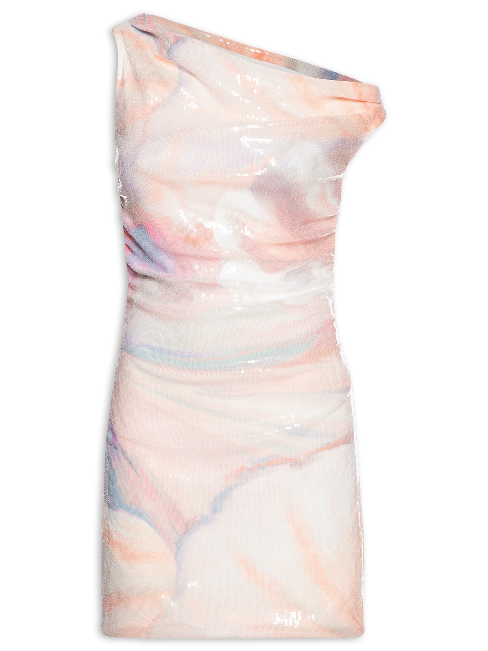 Vestido Curto Paetê Maxi Pérola Import Off White Farm