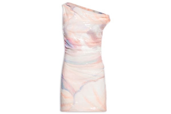 Vestido Curto Paetê Maxi Pérola Import - Off White