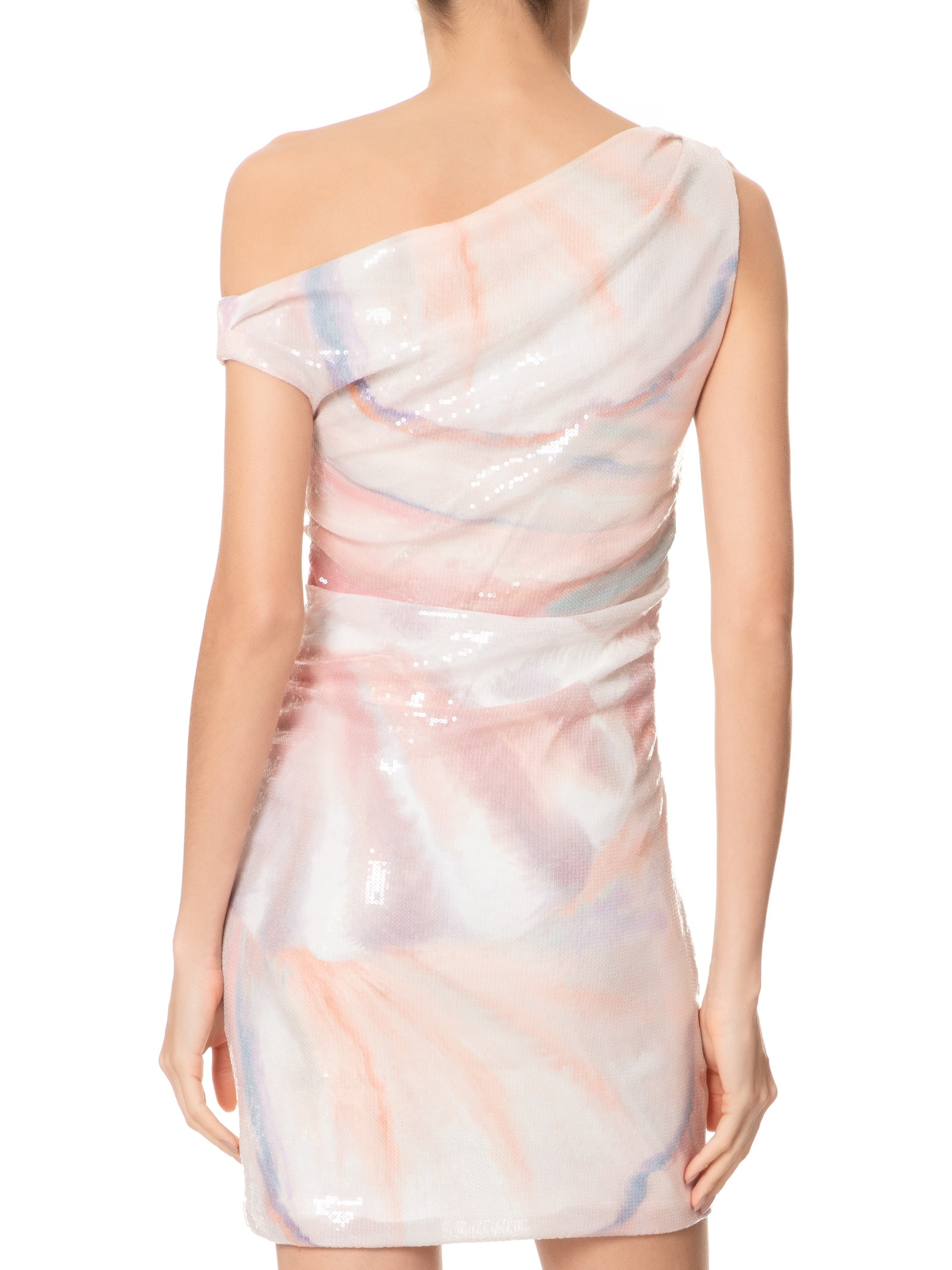 Vestido Curto Paetê Maxi Pérola Import Off White Farm