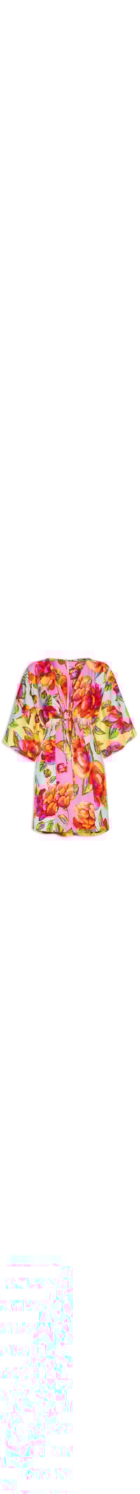 Vestido Curto Patch Flor Céu - Azul