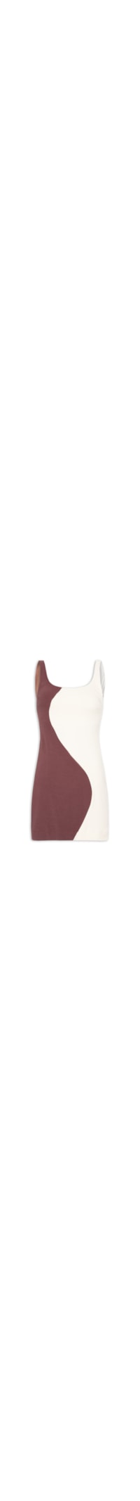 Vestido Curto Patch Ondas - Marrom