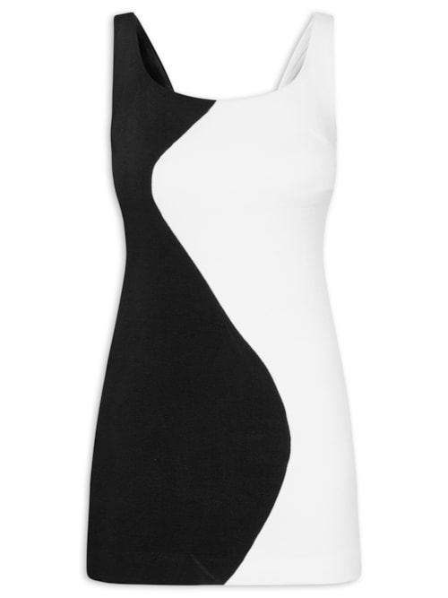 Vestido Curto Patch Ondas – Preto