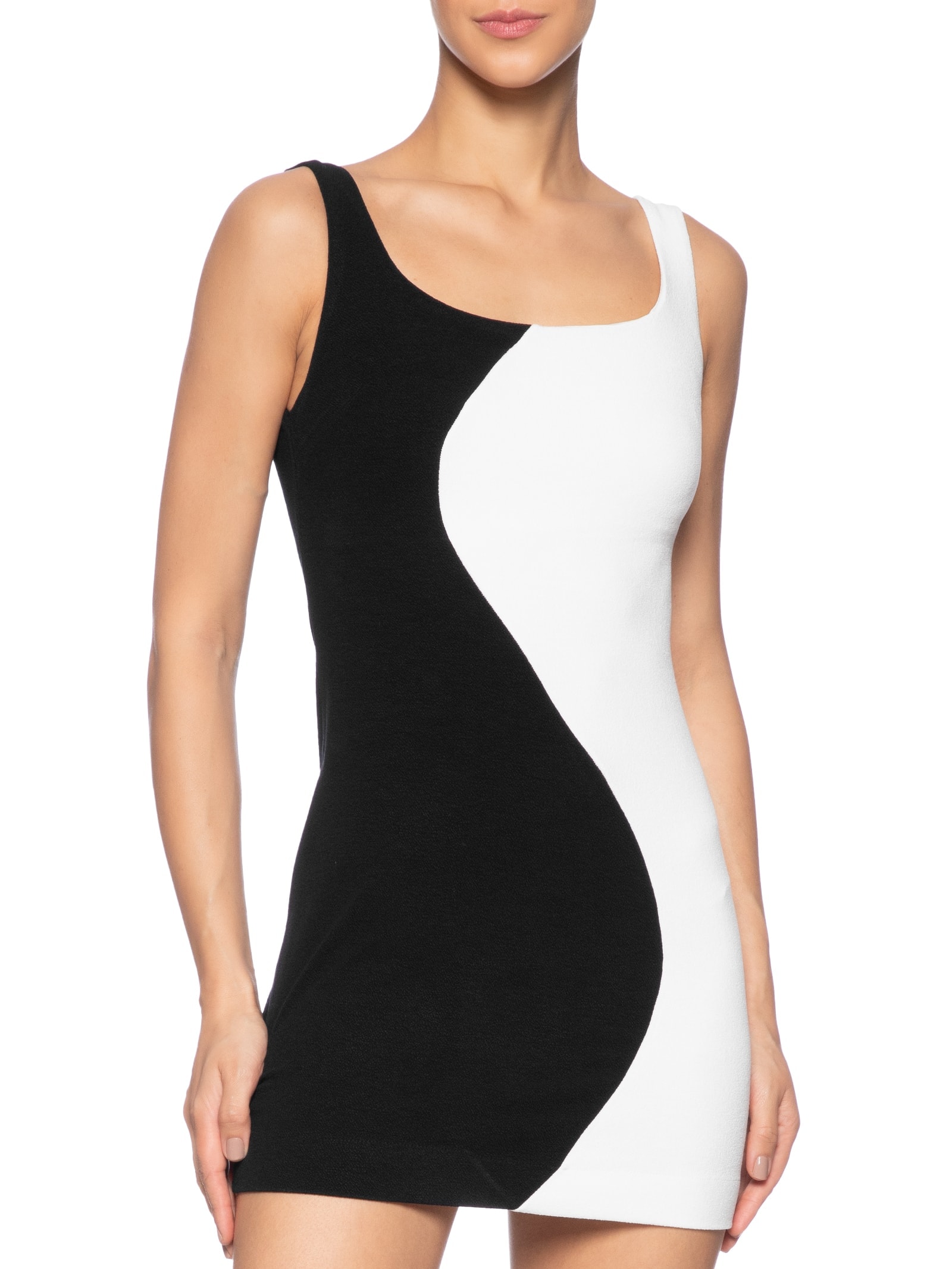 Vestido Curto Patch Ondas Preto  Farm