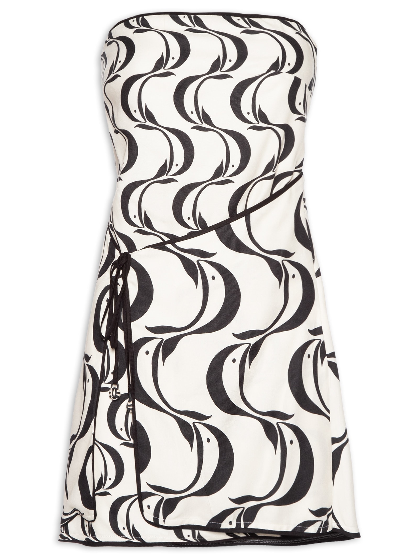 Vestido Curto Peixe Copa Preto Farm