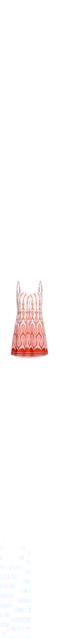 Vestido Curto Peixe Correnteza - Vermelho