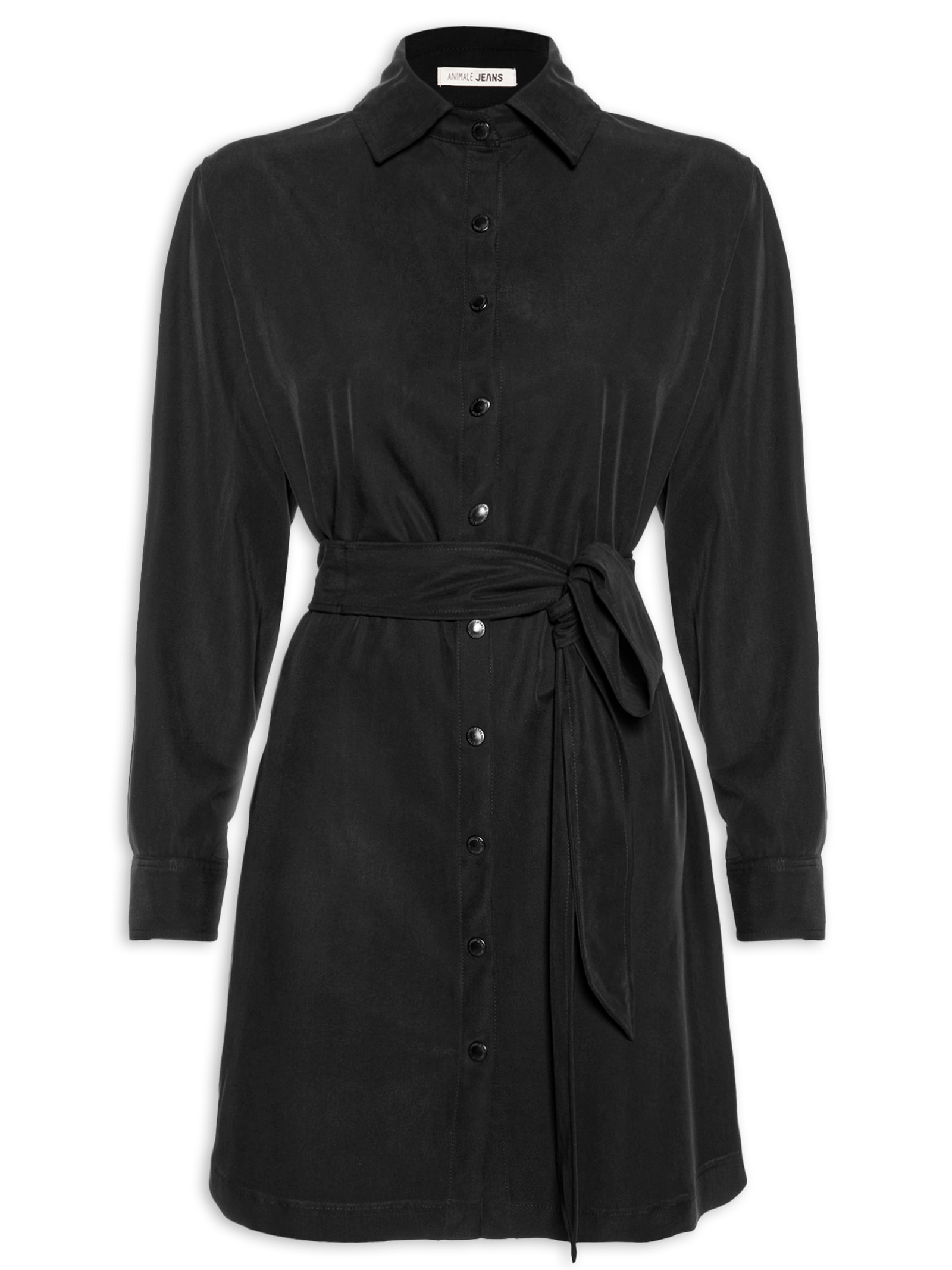 Vestido Curto Pence Preto Animale Jeans