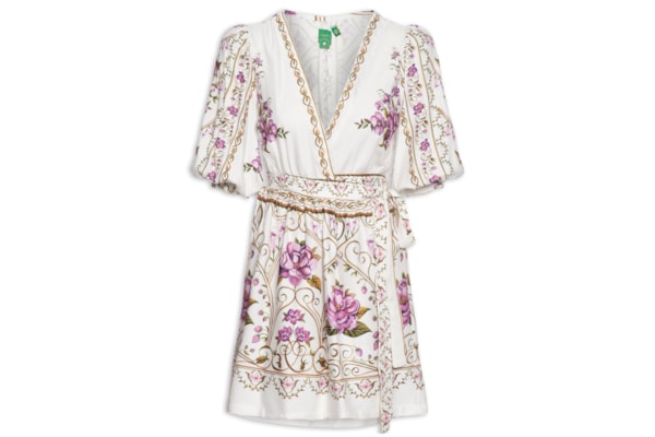  Vestido Curto Poesia de Flor - Branco