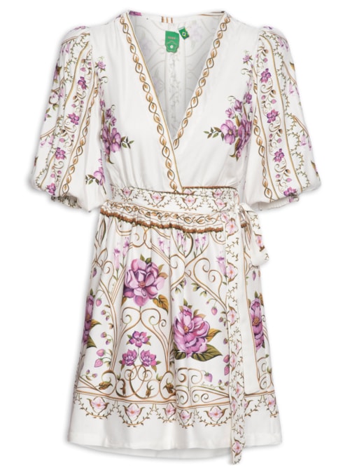 Vestido Curto Poesia de Flor – Branco