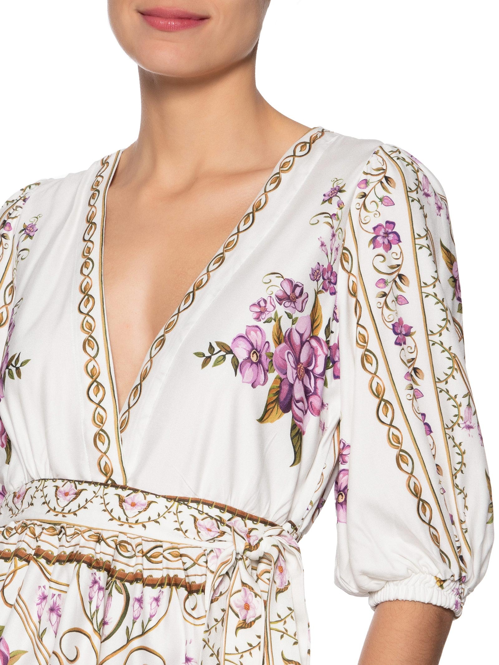  Vestido Curto Poesia de Flor Branco Farm