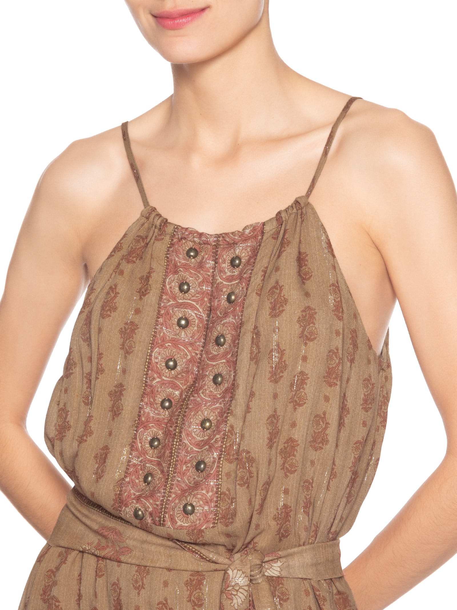 Vestido Curto Pontas Estampa Lírio Rosa Maria Filó