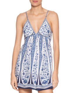 Vestido Curto Porcelana - Branco by FARM
